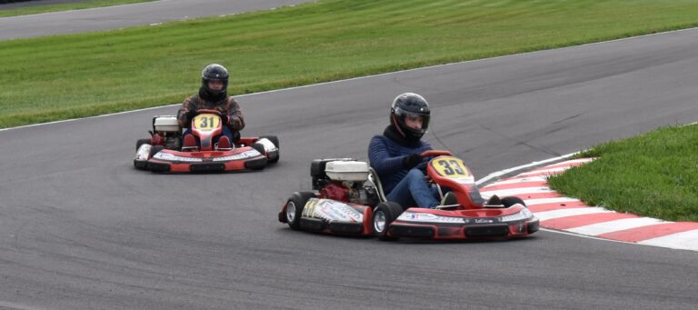 novice driver racing on track